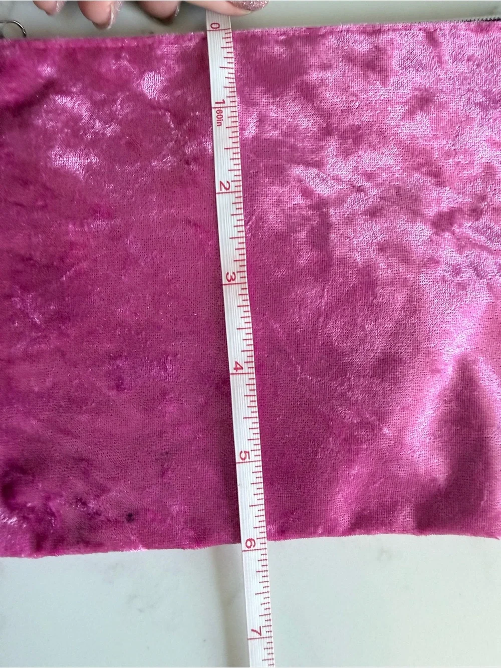 Vintage Velvet Pink Zip Pouch - Stylish Women's pouch